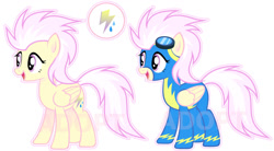 Size: 1280x708 | Tagged: safe, artist:vi45, oc, pegasus, pony, g4, clothes, female, mare, simple background, solo, uniform, watermark, white background, wonderbolts uniform