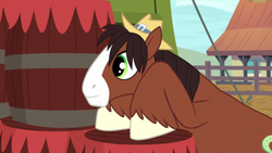 Size: 1920x1080 | Tagged: safe, screencap, trouble shoes, earth pony, pony, appleoosa's most wanted, g4, season 5, 1080p, cute, happy, smiling, solo, troublebetes, unshorn fetlocks