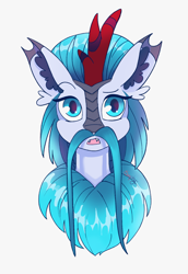 Size: 1176x1714 | Tagged: safe, artist:saphypone, oc, oc only, kirin, facial hair, kirin oc, moustache, solo