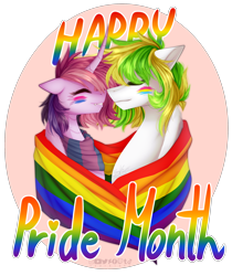 Size: 2112x2514 | Tagged: safe, artist:sparkie45, oc, oc:ray of hope, oc:sparkie, alicorn, changeling, dracony, dragon, hybrid, pegasus, pony, bisexual pride flag, high res, pansexual pride flag, pride, pride flag, pride month, pride ponies
