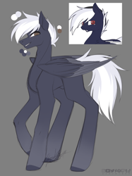 Size: 1272x1700 | Tagged: safe, artist:sparkie45, oc, oc:swoku, pegasus, pony, redesign, solo