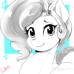 Size: 1280x1280 | Tagged: safe, artist:thelunarmoon, pipp petals, pegasus, pony, g5, bust, female, mare, portrait, smiling, solo