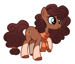 Size: 829x708 | Tagged: safe, artist:octoberumn, oc, oc only, oc:maple pumpkin, earth pony, pony, g4, clothes, female, mare, scarf, simple background, solo, striped scarf, transparent background