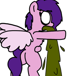 Size: 1275x1414 | Tagged: safe, artist:professorventurer, pipp petals, pegasus, pony, series:ask pippamena, g5, bipedal, butt, female, mare, pippamena, plot, vomit, vomiting