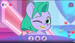 Size: 1508x860 | Tagged: safe, screencap, seashell (g5), earth pony, pony, g5, my little pony: tell your tale, pippsqueaks forever, spoiler:g5, spoiler:my little pony: tell your tale, spoiler:tyts01e28, cropped, female, filly, foal, pippsqueaks