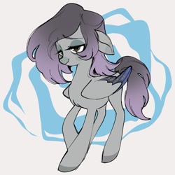 Size: 1541x1539 | Tagged: safe, artist:glacierclear, oc, oc only, oc:sleepy scribble, pegasus, pony, female, floppy ears, lidded eyes, mare, ponysona, smiling, solo, wavy mouth