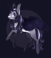 Size: 880x1014 | Tagged: safe, artist:sararini, oc, oc only, alicorn, pony, alicorn oc, horn, solo, wings