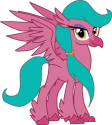 Size: 1306x1460 | Tagged: safe, artist:shadymeadow, oc, oc:bloody briar, classical hippogriff, hippogriff, female, simple background, solo, transparent background