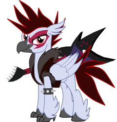 Size: 2296x2393 | Tagged: safe, artist:shadymeadow, oc, oc:dark uproar, hippogriff, high res, male, simple background, solo, transparent background