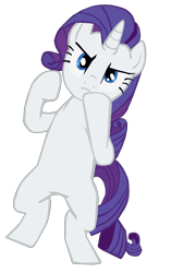 Size: 1280x2035 | Tagged: safe, artist:benpictures1, part of a set, rarity, pony, unicorn, dragon quest, g4, angry, bipedal, cute, female, fighting stance, inkscape, raribetes, simple background, solo, transparent background, vector