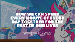 Size: 1920x1080 | Tagged: safe, edit, edited screencap, editor:quoterific, screencap, izzy moonbow, zipp storm, pegasus, pony, unicorn, a home to share, g5, my little pony: tell your tale, spoiler:g5, spoiler:my little pony: tell your tale, spoiler:tyts01e01, bracelet, duo, duo female, female, friendship bracelet, frown, jewelry, looking at each other, looking at someone, mare, open mouth, open smile, raised hoof, smiling