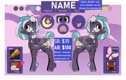 Size: 2308x1456 | Tagged: safe, artist:nynehells, oc, oc only, pegasus, pony, adoptable, solo