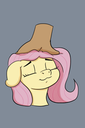 Size: 2000x3000 | Tagged: safe, artist:chedx, fluttershy, pegasus, pony, g4, :3, eyebrows, eyes closed, fanart, female, hand, happy, head pat, high res, mare, pat, ponytober