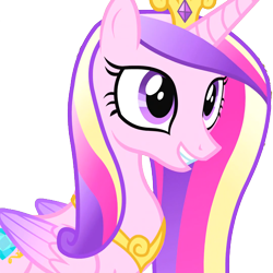 Size: 1686x1687 | Tagged: safe, edit, edited screencap, editor:mrtoonlover83, screencap, princess cadance, alicorn, pony, g4, three's a crowd, background removed, female, grin, mare, not a vector, simple background, slender, smiling, solo, thin, transparent background