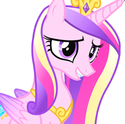 Size: 1710x1687 | Tagged: safe, edit, edited screencap, editor:mrtoonlover83, screencap, princess cadance, alicorn, pony, g4, three's a crowd, background removed, female, grin, mare, not a vector, simple background, slender, smiling, solo, thin, transparent background