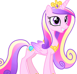 Size: 1280x1239 | Tagged: safe, edit, edited screencap, editor:mrtoonlover83, screencap, princess cadance, alicorn, pony, g4, three's a crowd, background removed, concave belly, female, folded wings, grin, mare, not a vector, simple background, slender, smiling, solo, thin, transparent background, wings