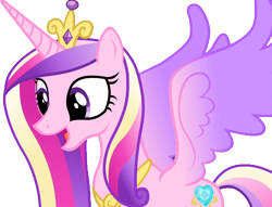 Size: 940x720 | Tagged: safe, edit, edited screencap, editor:mrtoonlover83, screencap, princess cadance, alicorn, pony, equestria games, g4, background removed, female, mare, not a vector, simple background, slender, solo, spread wings, thin, transparent background, wings