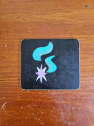 Size: 3024x4032 | Tagged: safe, artist:magicnova, derpibooru exclusive, starlight glimmer, g4, acrylic painting, coaster, craft, cutie mark, cutie mark only, irl, no pony, photo, traditional art, woodwork