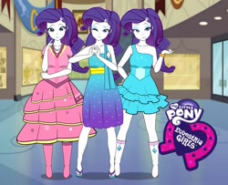 Size: 1600x1300 | Tagged: artist needed, safe, rarity, human, equestria girls, g4, boots, canterlot high, clothes, dress, fall formal outfits, hallway, kisekae, sandals, shirt, shoes, skirt, solo