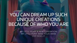 Size: 1920x1080 | Tagged: safe, edit, edited screencap, editor:quoterific, screencap, izzy moonbow, pony, unicorn, g5, izzy does it, my little pony: make your mark, my little pony: make your mark chapter 2, spoiler:my little pony: make your mark chapter 2, spoiler:mymc02e01, solo