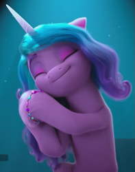 Size: 535x678 | Tagged: safe, screencap, izzy moonbow, pony, unicorn, g5, hoof done it?, my little pony: make your mark, my little pony: make your mark chapter 2, bathroom, cropped, crystal brighthouse, cute, eyes closed, female, indoors, izzybetes, mare, solo