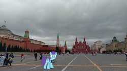 Size: 2560x1447 | Tagged: safe, oc, oc only, earth pony, human, pony, camera, female, grin, irl, irl human, mare, photo, ponies in real life, russia, smiling, solo