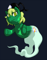 Size: 450x570 | Tagged: safe, artist:krackocloud, ghost, ghost pony, pony, crossover, female, mare, ponified, soga no tojiko, solo, touhou