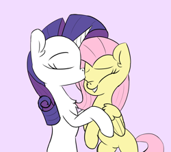 Size: 1800x1600 | Tagged: safe, artist:fakkajohan, fluttershy, rarity, pegasus, pony, unicorn, g4, duo, eyes closed, female, kissing, lesbian, missing cutie mark, ship:flarity, shipping, simple background