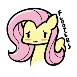 Size: 1500x1500 | Tagged: safe, artist:symbianl, fluttershy, pegasus, pony, g4, :3, blushing, bust, doodle, dot eyes, no nose, simple background, solo, white background