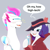 Size: 2048x2048 | Tagged: safe, artist:aztrial, rarity, zipp storm, pegasus, pony, unicorn, g5, adorazipp, blushing, clothes, coat, cute, detective, detective rarity, detective zipp, drone, duo, eyeshadow, fedora, female, gray background, hat, high res, makeup, mare, open mouth, rad-visor, raribetes, simple background, unshorn fetlocks, visor