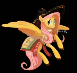 Size: 720x683 | Tagged: safe, artist:coypuppy, fluttershy, pegasus, pony, g4, black background, mexico, simple background, solo