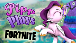 Size: 1920x1080 | Tagged: safe, artist:pika-robo, pipp petals, llama, pegasus, pony, series:pipp plays, g4, g5, 3d, adorapipp, bipedal, cute, dancing, eyes closed, fake thumbnail, female, folded wings, fortnite, fortnite dance, g5 to g4, gamer pipp, gaming headset, generation leap, grin, happy, headset, let's play, mare, smiling, source filmmaker, supply llama, video game, wings, youtube thumbnail