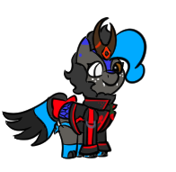 Size: 196x191 | Tagged: safe, artist:gray star, oc, oc only, oc:heccin pepperino, kirin, pony, bow, clothes, cute, fangs, female, freckles, jacket, kirin oc, simple background, solo, tail, tail bow, tiny, tiny ponies, transparent background