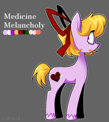 Size: 540x605 | Tagged: safe, artist:gas-station-weed61616, earth pony, pony, bow, crossover, female, mare, medicine melancholy, ponified, touhou