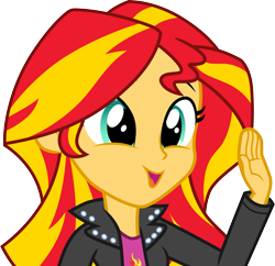 Size: 3093x3000 | Tagged: safe, artist:cloudy glow, sunset shimmer, human, equestria girls, g4, my little pony equestria girls: rainbow rocks, cute, female, high res, shimmerbetes, simple background, solo, transparent background, vector