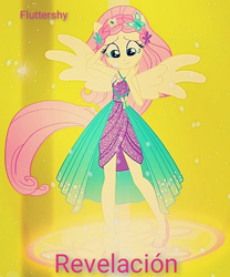 Size: 720x864 | Tagged: safe, artist:andrabutnariu, edit, fluttershy, human, equestria girls, g4, my little pony equestria girls: better together, album cover, bare shoulders, revelación, selena gomez, sleeveless