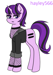 Size: 1729x2454 | Tagged: safe, artist:hayley566, starlight glimmer, pony, unicorn, g4, edgelight glimmer, equal cutie mark, female, goth, simple background, solo, teenage glimmer, transparent background