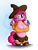 Size: 1481x1957 | Tagged: safe, artist:andelai, pinkie pie, earth pony, anthro, g4, belly, belly button, big breasts, breasts, busty pinkie pie, chubby, cleavage, clothes, costume, female, halloween, holiday, midriff, one eye closed, solo, wink