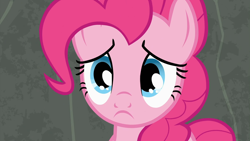 Size: 1920x1080 | Tagged: safe, screencap, pinkie pie, earth pony, pony, g4, rock solid friendship, season 7, 1080p, cute, diapinkes, female, frown, looking at you, mare, puppy dog eyes, sad, sadorable, solo
