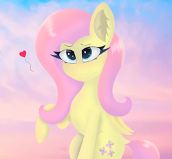 Size: 4000x3700 | Tagged: safe, artist:gaffy, fluttershy, pegasus, pony, g4, blushing, female, heart, smiling, solo