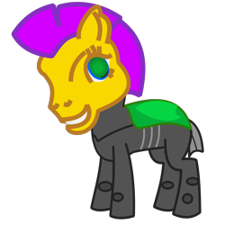 Size: 4000x4000 | Tagged: safe, artist:rumstone, oc, oc only, oc:rumstone, changeling, mlp fim's twelfth anniversary, g3, absurd resolution, changeling oc, faic, g3 faic, green changeling, green eyes, halloween, holiday, krita, male, mask, simple background, solo, spooktober, spooky, teeth, transparent background