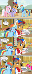 Size: 2208x5072 | Tagged: safe, artist:silverbuller, edit, edited screencap, screencap, clear sky, pinkie pie, quibble pants, rainbow dash, wind sprint, earth pony, pegasus, pony, common ground, g4, breaking the fourth wall, comic, screencap comic