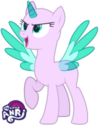 Size: 1707x2151 | Tagged: safe, artist:emperor-anri, oc, oc only, alicorn, pony, g4, alicorn oc, bald, base, eyelashes, female, horn, mare, open mouth, raised hoof, simple background, smiling, solo, transparent background, transparent horn, transparent wings, wings