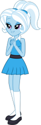 Size: 2772x8491 | Tagged: safe, artist:emeraldblast63, trixie, human, equestria girls, g4, bubbles (powerpuff girls), clothes, dress, female, lidded eyes, simple background, skirt, smiling, socks, solo, the powerpuff girls, transparent background