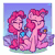 Size: 800x800 | Tagged: safe, artist:whateverbender, pinkie pie, earth pony, humalos, human, nuckelavee, original species, pony, taur, equestria girls, g4, animated, belly button, breasts, chewing, cleavage, clothes, cupcake, cute, diapinkes, duo, eating, eyes closed, female, food, hoof hold, human ponidox, looking at each other, looking at someone, looking back, loop, mare, meme, midriff, muffin, no sound, one eye closed, ponified meme, self paradox, self ponidox, sitting, species swap, spread legs, spreading, tank top, underhoof, webm
