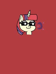 Size: 960x1280 | Tagged: safe, artist:beepbeep, moondancer, pony, unicorn, g4, bust, portrait, profile picture, red background, simple background, solo