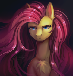 Size: 3222x3333 | Tagged: safe, artist:1an1, fluttershy, pegasus, pony, g4, blue eyes, female, high res, long mane, mare, signature