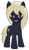 Size: 848x1480 | Tagged: safe, artist:hazy skies, oc, oc only, oc:bone stealer, earth pony, pony, g4, blonde, blonde spooky bone stealer, bone, eye glow, female, g4 style, looking at you, mare, red eyes, show accurate, simple background, smiling, soft shading, solo, spooky, transparent background, vector
