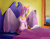 Size: 3300x2550 | Tagged: safe, artist:emptyplotfiller, princess cadance, oc, oc:cerb, alicorn, human, pony, g4, bed, crown, fanfic art, female, high res, human oc, jewelry, large wings, mare, regalia, slender, thin, train, wings