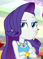Size: 384x533 | Tagged: safe, screencap, rarity, human, equestria girls, equestria girls specials, g4, my little pony equestria girls: better together, my little pony equestria girls: rollercoaster of friendship, cropped, geode of shielding, magical geodes, rarity peplum dress, solo, whistling